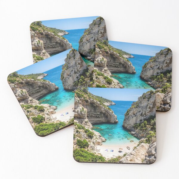 Item preview, Secluded Mediterranean Beach Cove designed and sold by Vista Atelier.