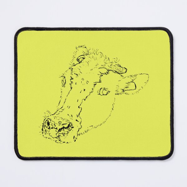 Item preview, Dairy Cow - Side Eye - (#E9F055) designed and sold by The Stippler Process.