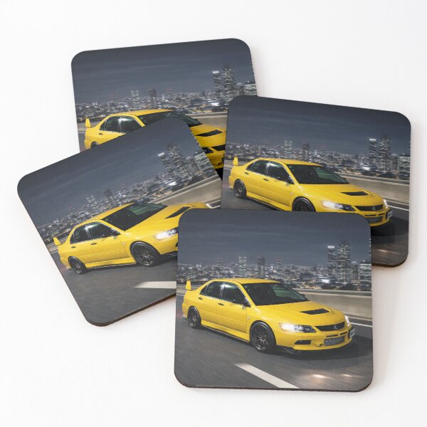 Item preview, LIGHTING YELLOW EVO 9 LATE NIGHT RIDE ROLLING SHOT designed and sold by TheMitsuGuy.