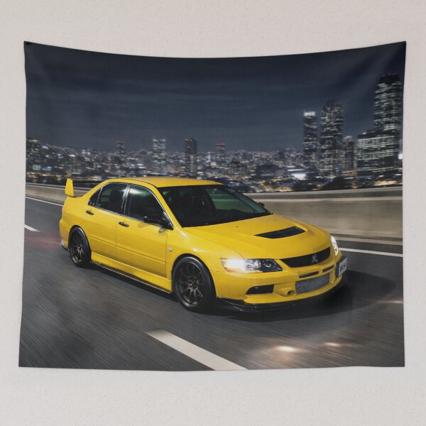 Item preview, LIGHTING YELLOW EVO 9 LATE NIGHT RIDE ROLLING SHOT designed and sold by TheMitsuGuy.