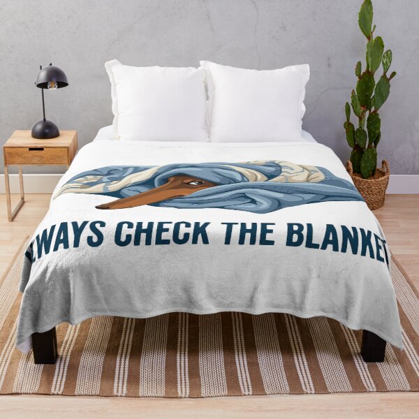 Item preview, Always Check The Blankets Funny Dachshund Rule designed and sold by Petzzz.