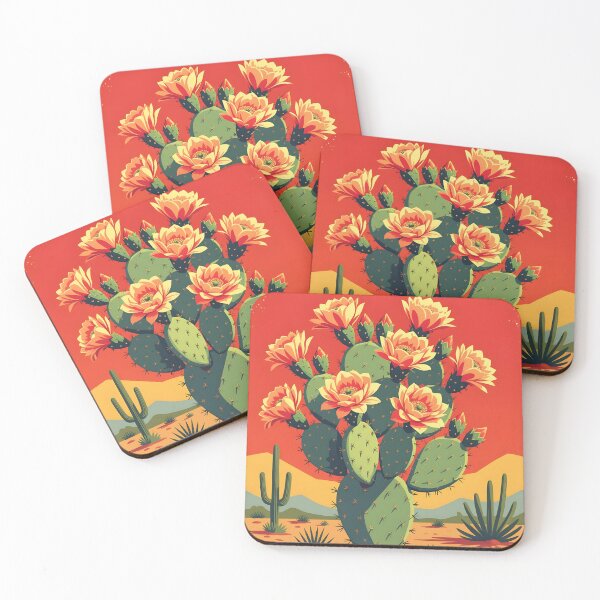 Item preview, Arizona desert prickly pear cactus in bloom designed and sold by Ponted.