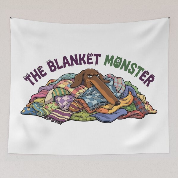 Item preview, Beware The Blanket Monster Dachshund Side Eye designed and sold by Petzzz.