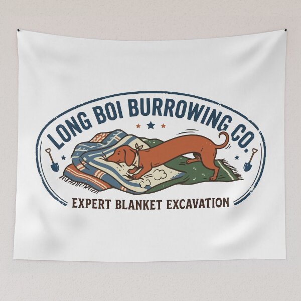 Item preview, Long Boi Burrowing Co Funny Dachshund Meme designed and sold by Petzzz.