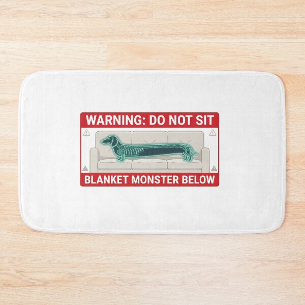 Item preview, Do Not Sit Here Hidden Dachshund Warning Sign designed and sold by Petzzz.