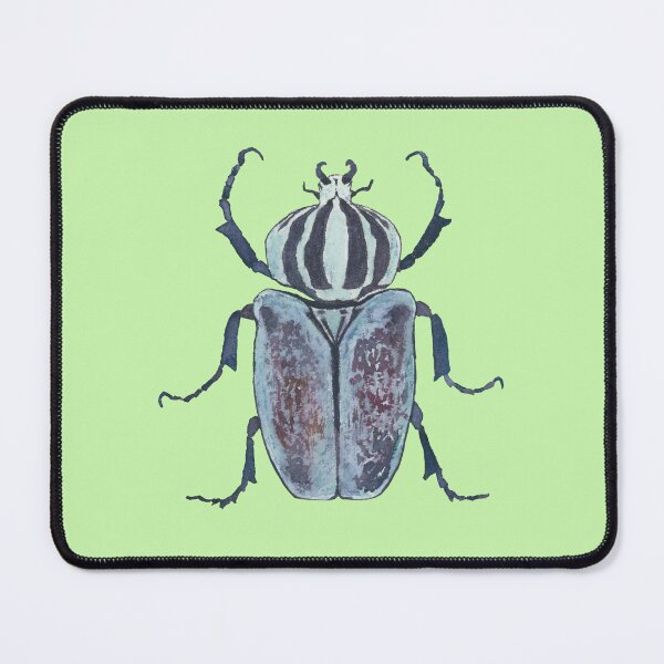 Item preview, Blue Beetle Watercolor Painting – Insect Nature Art designed and sold by watercolorbytelma.