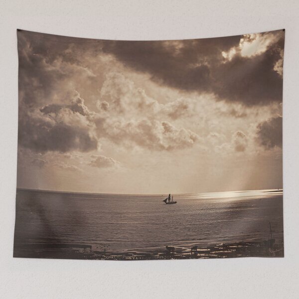 Item preview, 1856 vintage Gustave Le Gray: Brig upon the Water early nautical maritime sailing sepia black and white photograph poster art print designed and sold by Astrid Arkhangelsky.