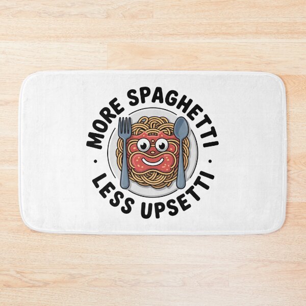 Item preview, More Spaghetti Less Upsetti – Fun Cartoon Spaghetti Gift designed and sold by Slaw-Creation.