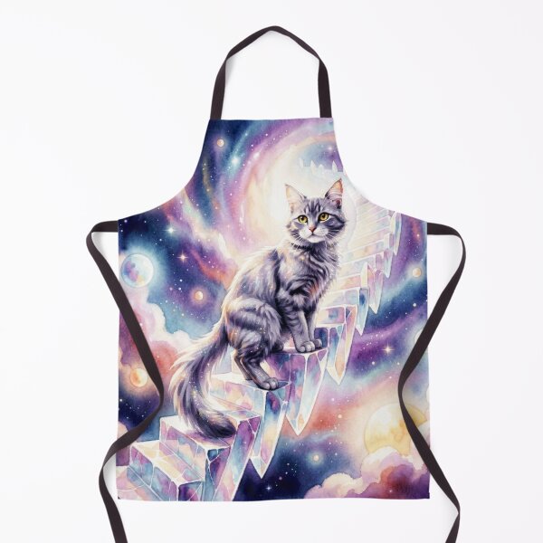 Item preview, Grey Tabby Cat on Celestial Staircase designed and sold by coribeth.