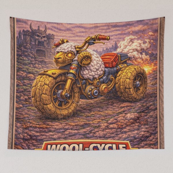 Item preview, Wool-Cycle, Rumbler on Hay-Treads | Sheep-Man Sheepism Parody designed and sold by Thpoar.
