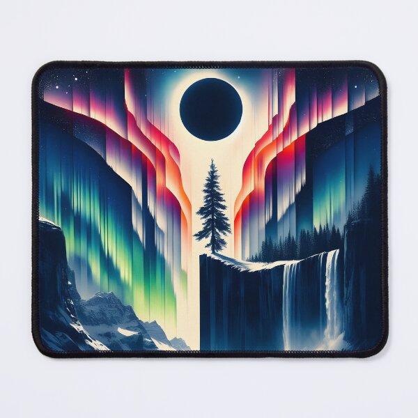 Item preview, Aurora Borealis and Eclipse, Ai Generated Art   designed and sold by ACC .