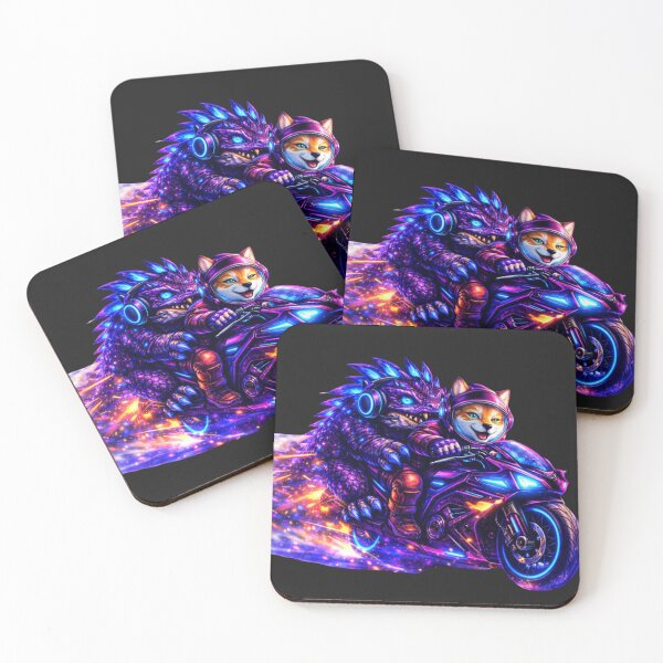 Item preview, Cosmic Neon Monster with Astronaut designed and sold by Nika Art Studio.