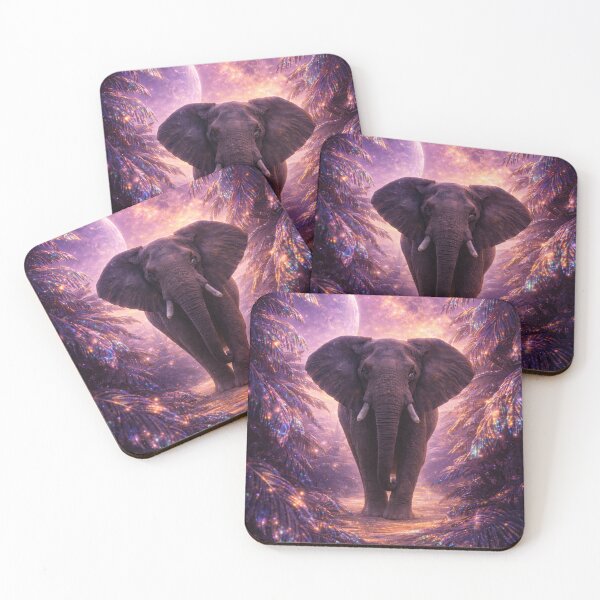 Item preview, Cosmic Elephant in Radiant Galactic Jungle designed and sold by ImaginingNebulae.