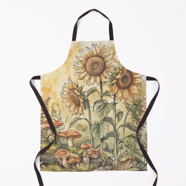 Item preview, Sunflowers and Mushrooms Botanical Illustration designed and sold by UkieSun.