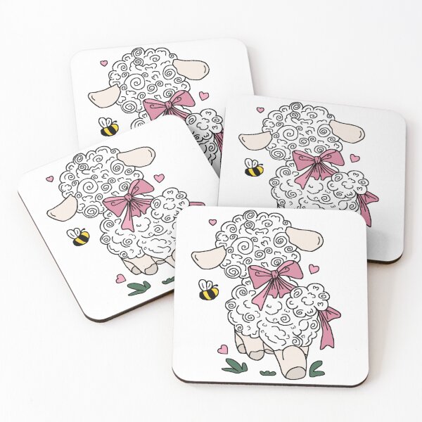 Item preview, Cute Aesthetic Sheep And The Bee designed and sold by RoselleArt.