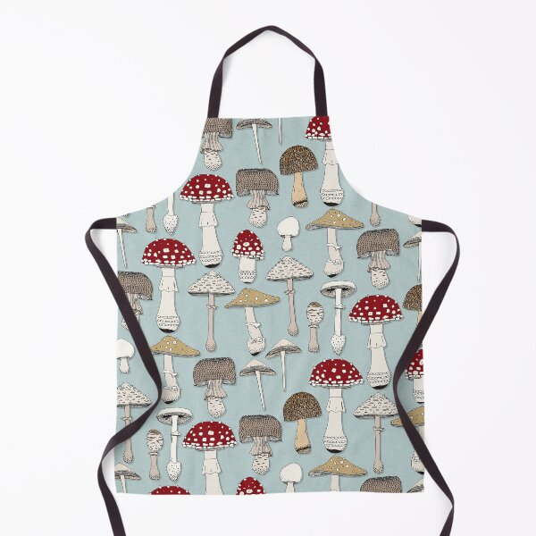 Item preview, mushrooms celadon blue designed and sold by scrummy.
