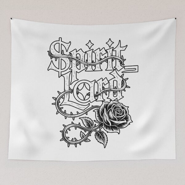 Item preview, $PIRIT_l@RD - Distressed Gothic Blackwork Tattoo with Thorny Vines & Rose designed and sold by Pro AguiZoul Art.