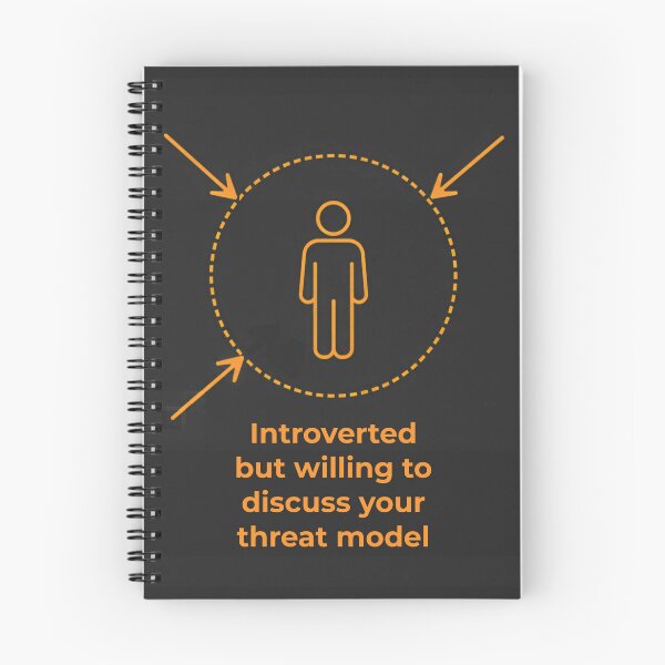 Item preview, Introverted But Willing to Discuss Your Threat Model | Infosec Privacy Humor T-Shirt designed and sold by DeadAngle.