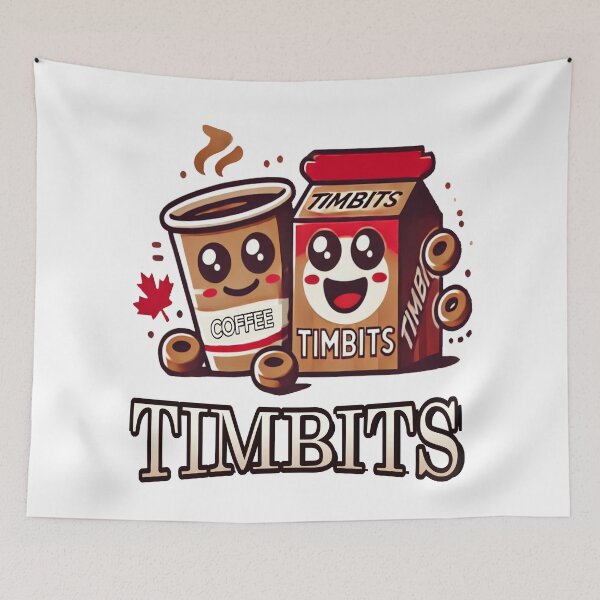Item preview, Cute Coffee & Timbits Canada Kawaii Design – Funny Canadian Donut Holes Snack Lover Cartoon Gift designed and sold by Globalcitytees.