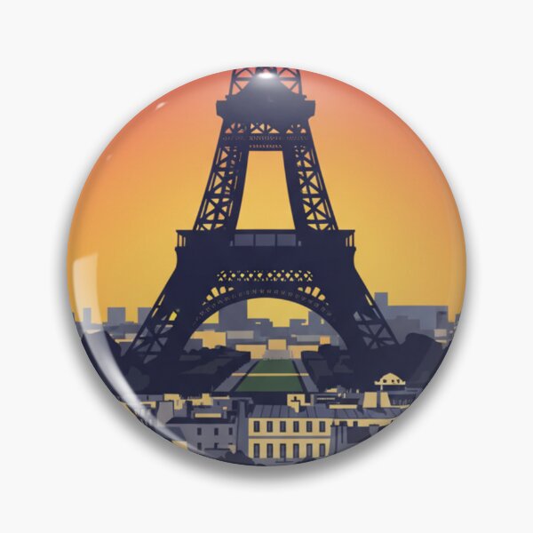 Artikelvorschau, Eiffelturm im Retro-Stil bei Sonnenuntergang | Ästhetisches Paris-Poster entworfen und verkauft von HeyHas.