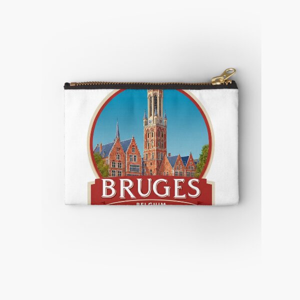 Item preview,  Bruges Belgium Belfry Tower Gothic Architecture Photorealistic Travel Sticker   Medieval Badge designed and sold by Blurbean.