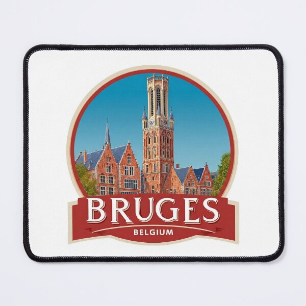 Item preview,  Bruges Belgium Belfry Tower Gothic Architecture Photorealistic Travel Sticker   Medieval Badge designed and sold by Blurbean.