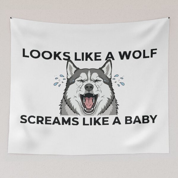 Item preview, Looks Like A Wolf Screams Like A Baby Siberian Husky designed and sold by Petzzz.