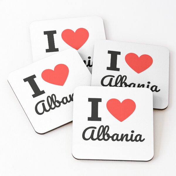 Item preview, I Love Albania | National Pride Typography | Albanian Culture & Heritage Design designed and sold by PaintedPixels01.