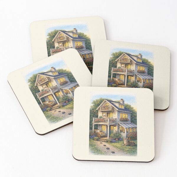 Item preview, Cozy Cat Cottage – Every Cat Is Different Storybook House designed and sold by Novel Works Studio.