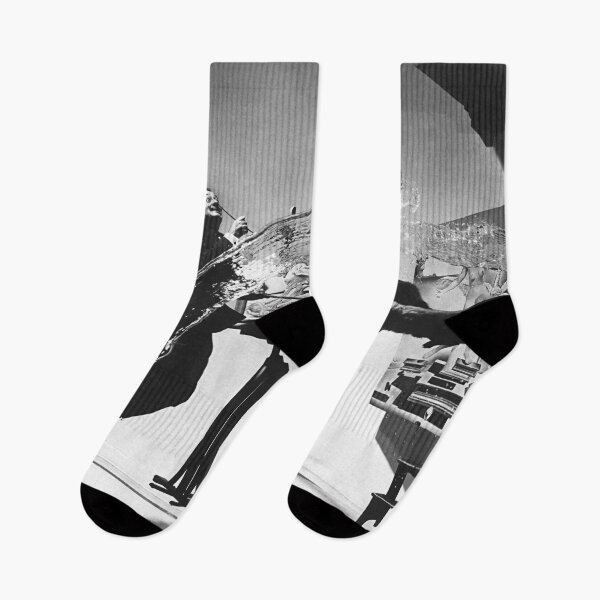 Item preview, Vintage surrealist three cats jumping iconic black and white photograph poster art print designed and sold by Astrid Arkhangelsky.