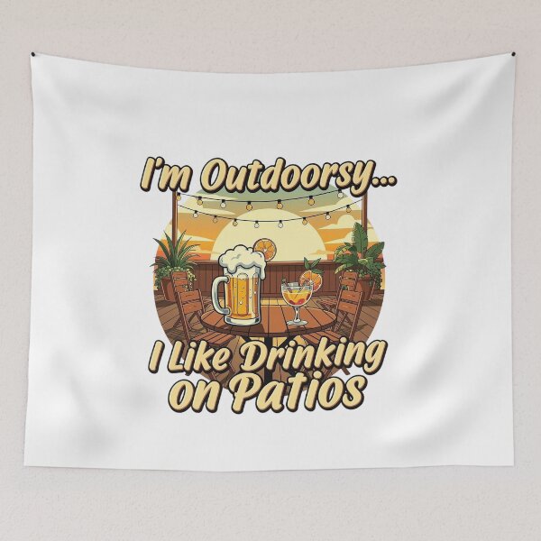 Item preview, Outdoor Drinking Humor T-Shirt | Comfort Fit Graphic Tee designed and sold by MoolokaiApperal.