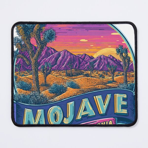 Item preview, Mojave California Retro Engraving Style Joshua Tree Sunset Travel Sticker Vintage Desert Badge designed and sold by Blurbean.