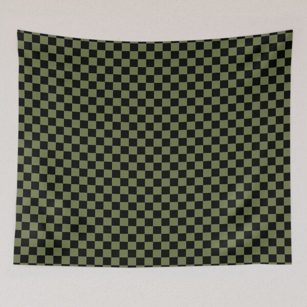 Item preview, Checkerboard - black + olive green designed and sold by The Common Tee.