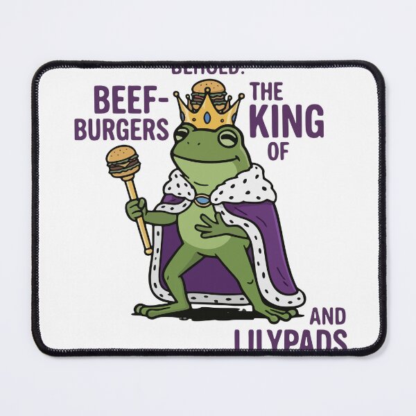 Item preview, King Frog Burger Monarch Illustration designed and sold by Floomart.