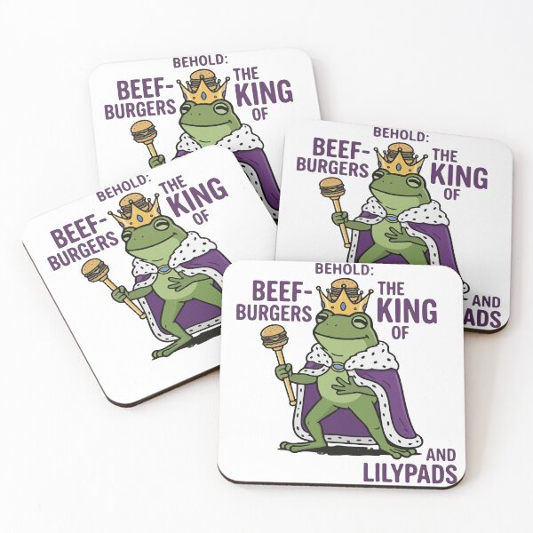 Item preview, King Frog Burger Monarch Illustration designed and sold by Floomart.