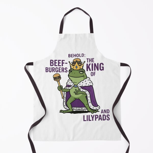 Item preview, King Frog Burger Monarch Illustration designed and sold by Floomart.