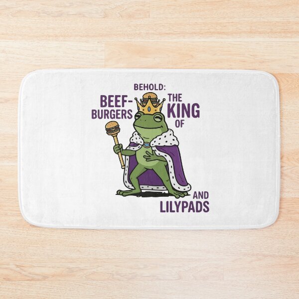 Item preview, King Frog Burger Monarch Illustration designed and sold by Floomart.