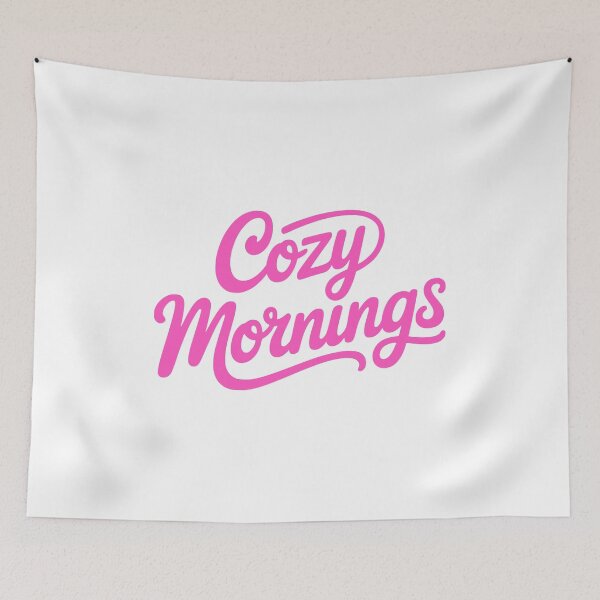 Item preview, Cozy Mornings – Retro Script Lifestyle Quote designed and sold by PMCreative.