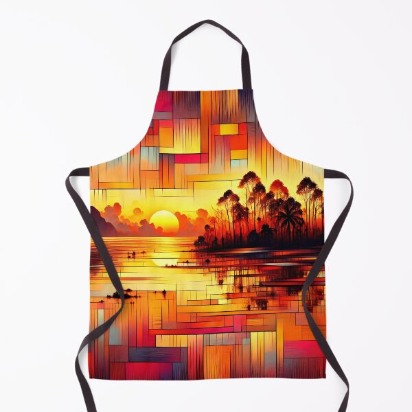 Item preview, Dawn Over Millennium Island | Tropical Sunrise Landscape Art designed and sold by Stoneflower-Art.