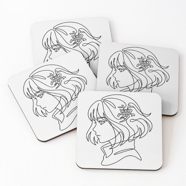 Item preview, Minimalist Anime Girl Line Art - Japanese Dream Kanji Aesthetic designed and sold by HappySproutArt.