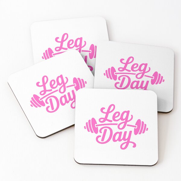Item preview,  Leg Day! Fitness Gym Workout Quote with Barbell designed and sold by PMCreative.