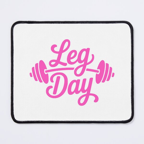 Item preview, Leg Day! Fitness Gym Workout Quote with Barbell designed and sold by PMCreative.