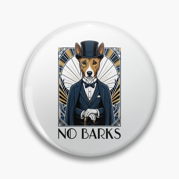 Item preview, Basenji Silent Film Star No Barks Art Deco Dog designed and sold by FiveBlessings.