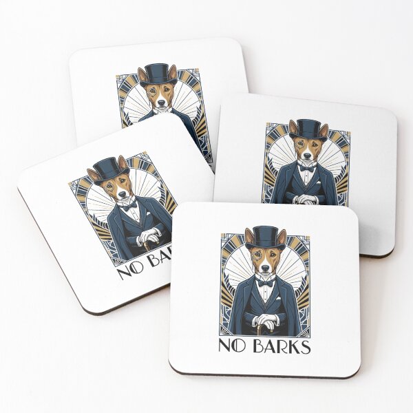 Item preview, Basenji Silent Film Star No Barks Art Deco Dog designed and sold by FiveBlessings.