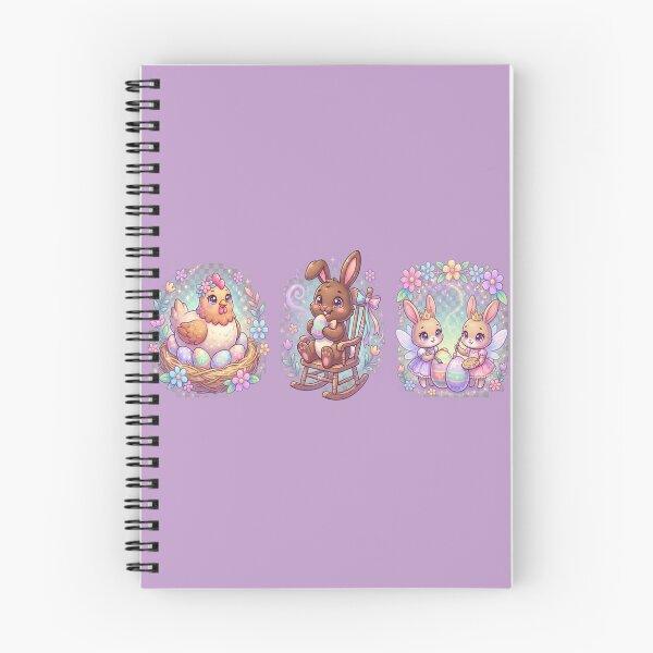 Item preview, Cute Pastel Easter Bunny, Chick and Egg Characters With Floral Accents and Whimsical Design designed and sold by FireOrchid.