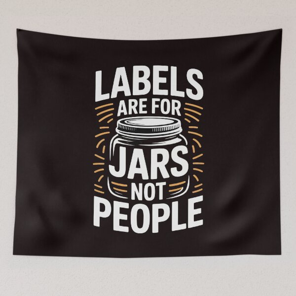Item preview, Labels Are For Jars Not People – Empowering Flowers Political Quote designed and sold by Redgiant87x.