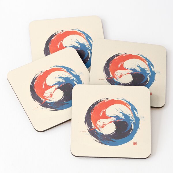Item preview, Korean Taegeuk Brushstroke Art – Modern Ink Circle Yin Yang Inspired Minimal Design designed and sold by Windy-market.