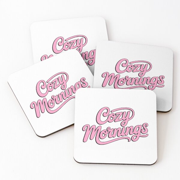 Item preview, Cozy Mornings Pink Retro Script Typography designed and sold by PMCreative.
