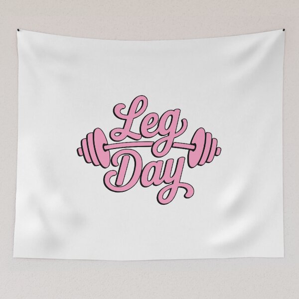 Item preview, Leg Day Pink Retro Fitness Typography designed and sold by PMCreative.