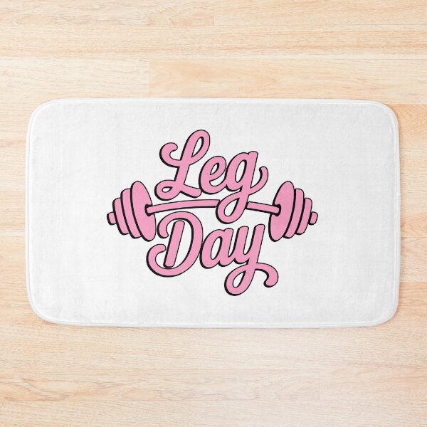 Item preview, Leg Day Pink Retro Fitness Typography designed and sold by PMCreative.